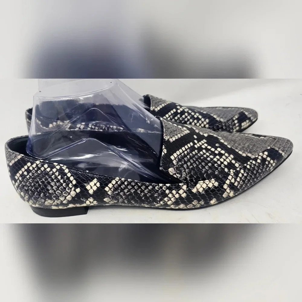 Marc Fisher ZURRI2 Point Toe Leather Snakeskin Print Loafers Size 8.5M - Picture 15 of 16